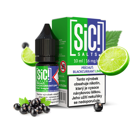SIC! Salts Blackcurrant Lime (Černý rybíz a limetka) 10ml
