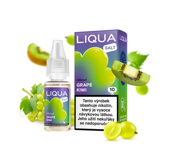 LIQUA Salt Grape Kiwi (Hroznové víno a kiwi) 10ml