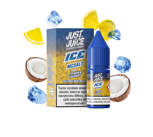 Just Juice Salt ICE Citron & Coconut (Ledový citron & kokos) 10ml