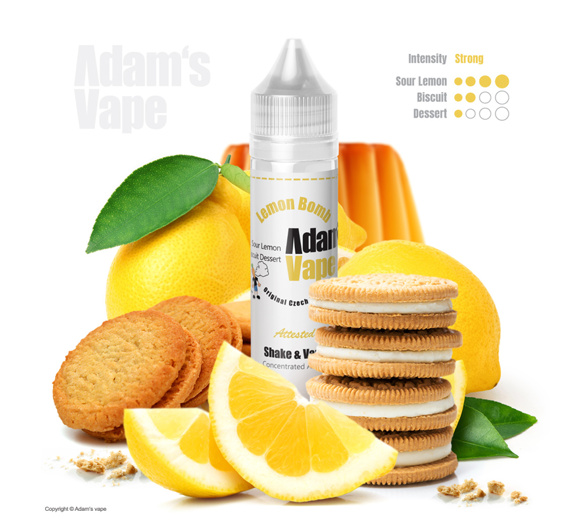 Příchuť Adams vape S&V: Lemon Bomb by Karotka (Kyselý citron se sušenkou) 10ml