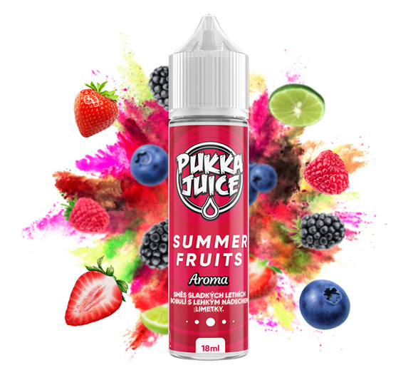Příchuť Pukka Juice S&V: Summer Fruits (Bobulovitá směs s limetkou) 18ml