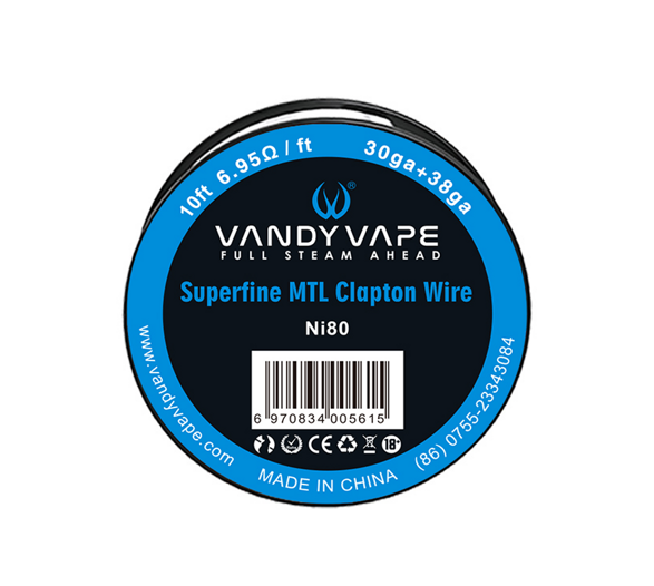 Ni80 Superfine MTL Clapton - odporový drát 30GA + 38GA - Vandy Vape (3m)