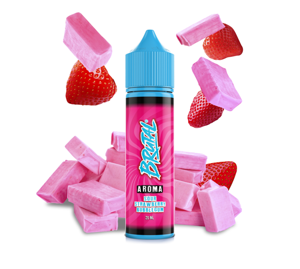 Příchuť Brutal S&V: Strawberry Sour Bubblegum (Sladká jahodová žvýkačka) 20ml