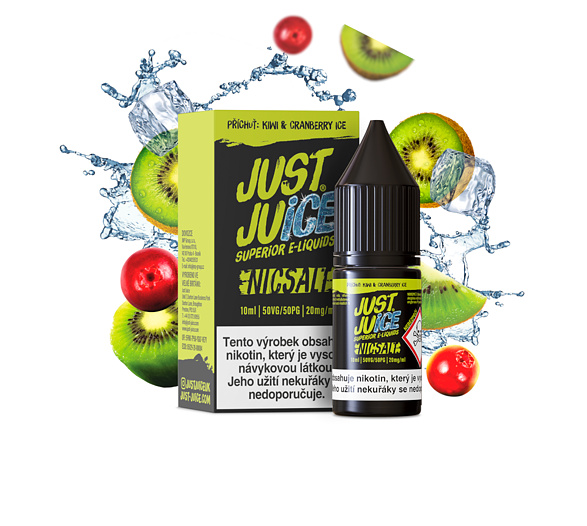 Just Juice Salt Kiwi & Cranberry Ice (Ledové kiwi & brusinka) 10ml