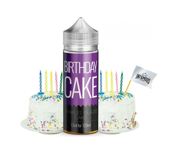 Příchuť Infamous Originals S&V: Birthday Cake (Sladký narozeninový dort) 12ml