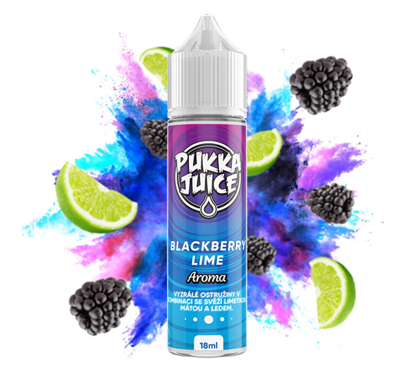 Příchuť Pukka Juice S&V: Blackberry Lime (Chladivá ostružina s citrusy) 18ml