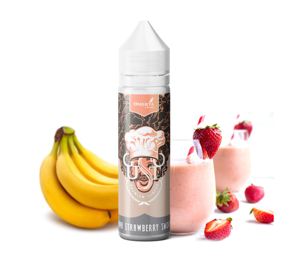 Příchuť Omerta Gusto S&V: Banana Strawberry Smoothie (Banánovo-jahodové smoothie) 20ml