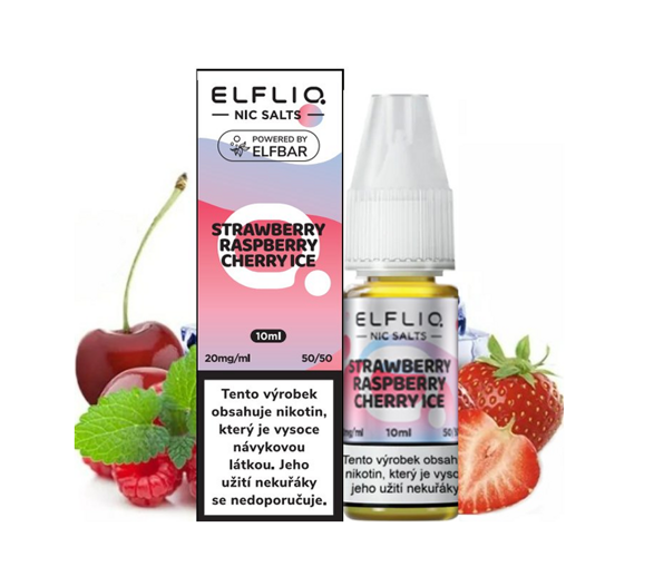 Elfliq Salt Strawberry Raspberry Cherry Ice (Chladivá jahoda s malinou a třešní) 10ml