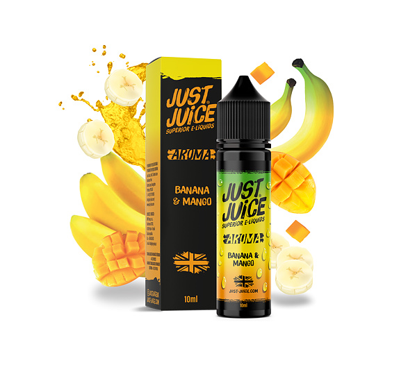 Příchuť Just Juice S&V: Banana & Mango (Banán & mango)