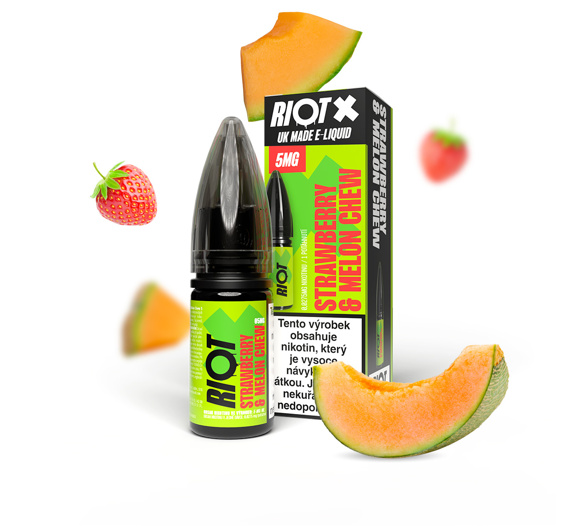 RIOT X Salt Strawberry & Melon Chew (Jahodovo-melounová žvýkačka) 10ml
